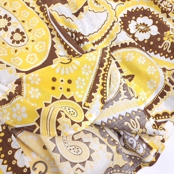 TALBOTS Petites Yellow White Brown Skirt Size 6p - Picture 10 of 16